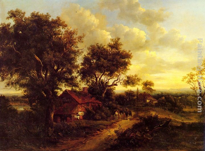 Patrick Nasmyth A Landscape With A Cottage Near Dorking